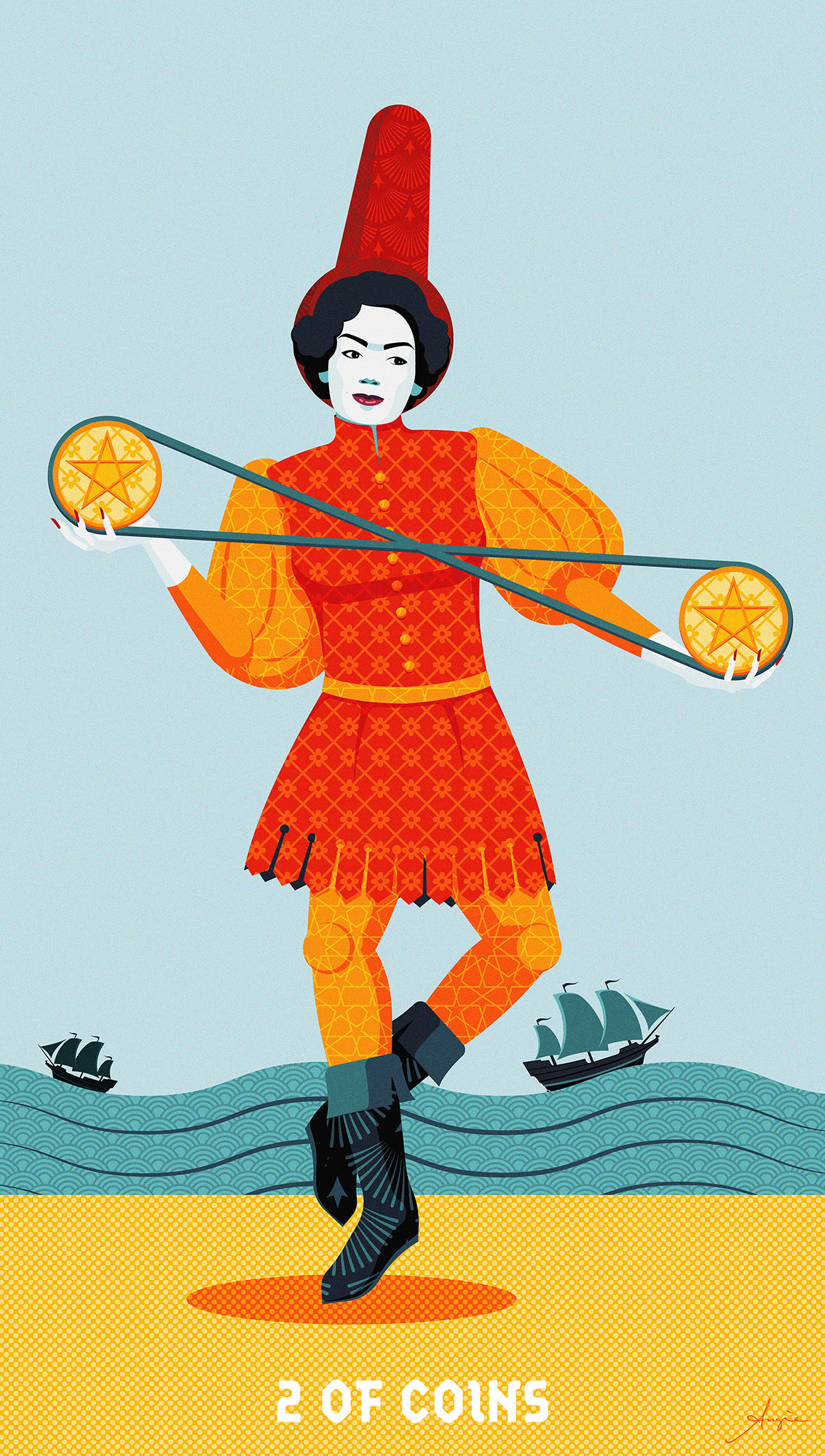 Tarot Deck: 2 of Coins Tarot Deck: 2 of Coins