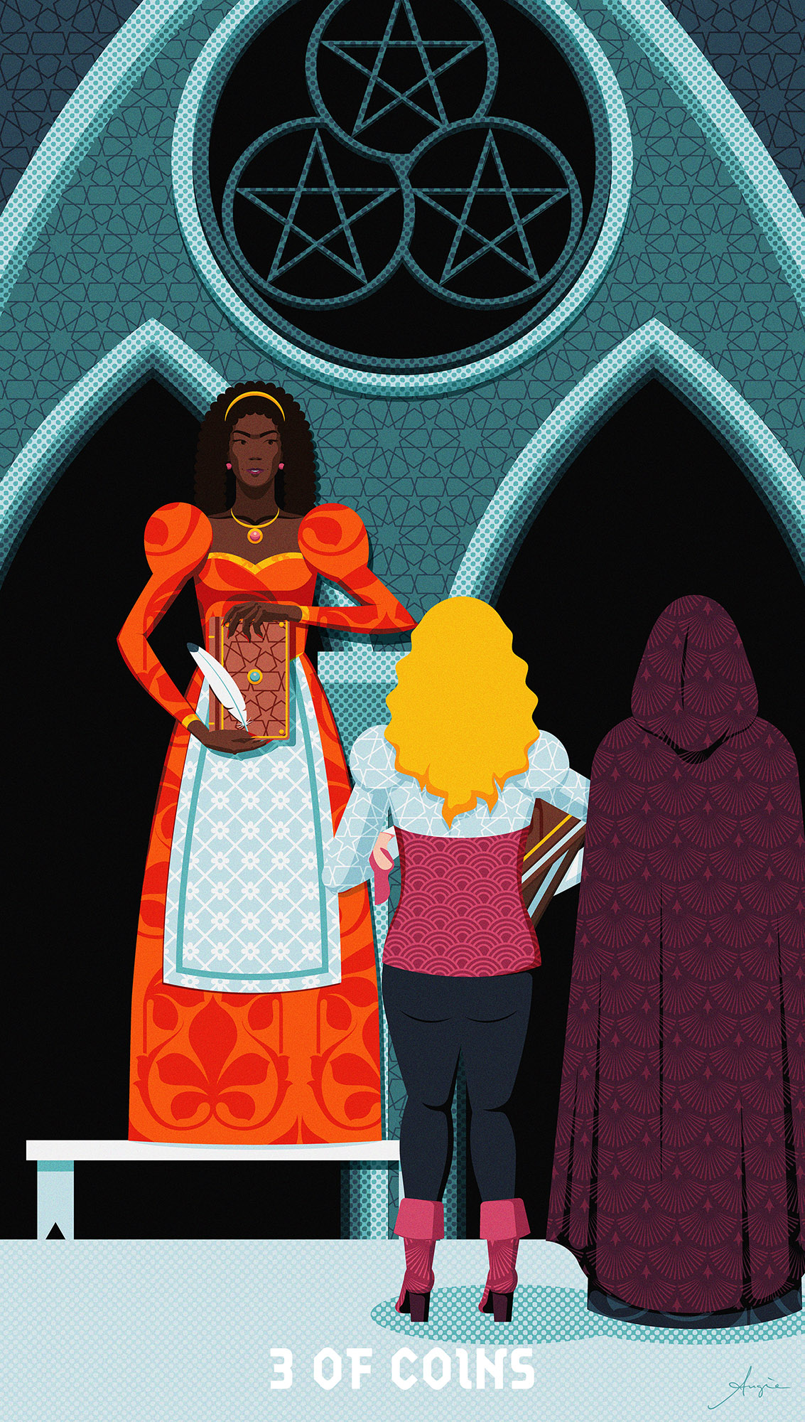 Tarot Deck: 3 of Coins