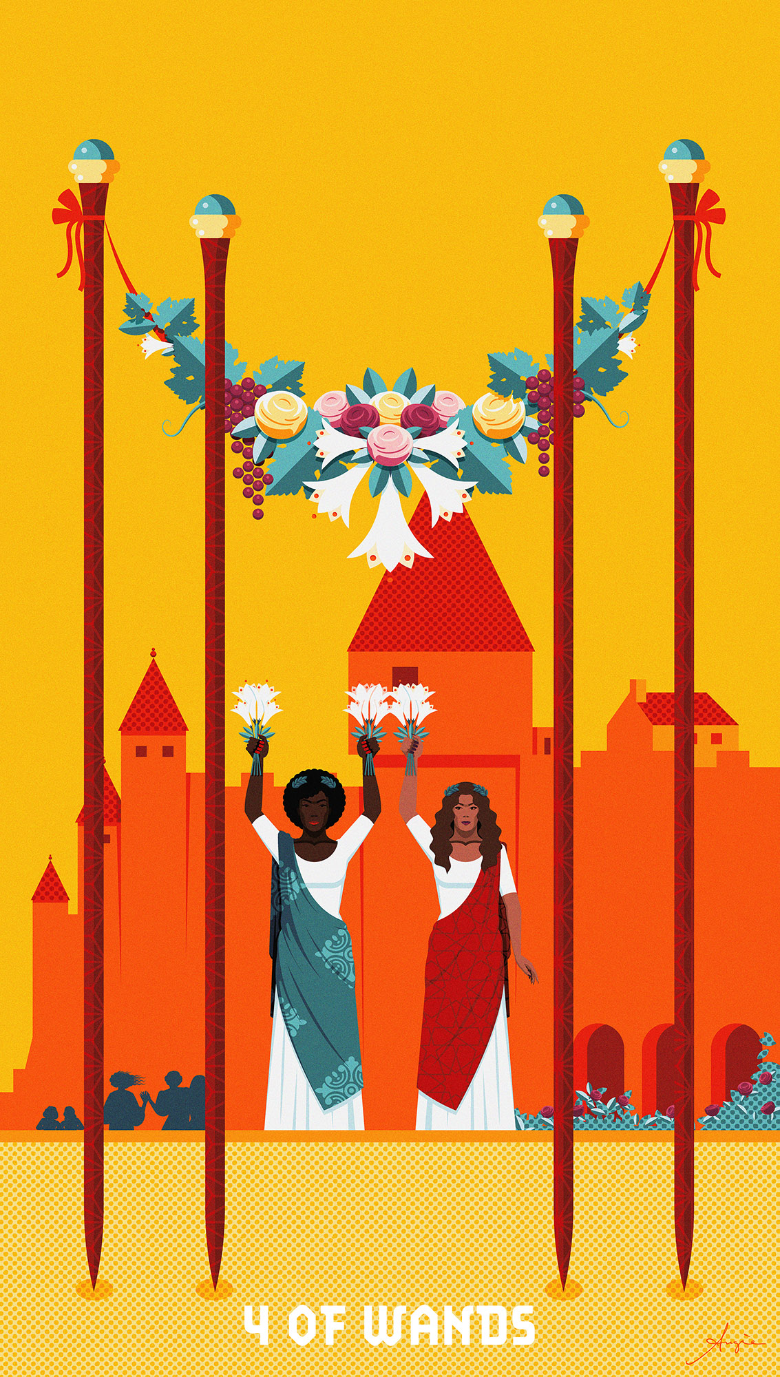 Tarot Deck: 4 of Wands