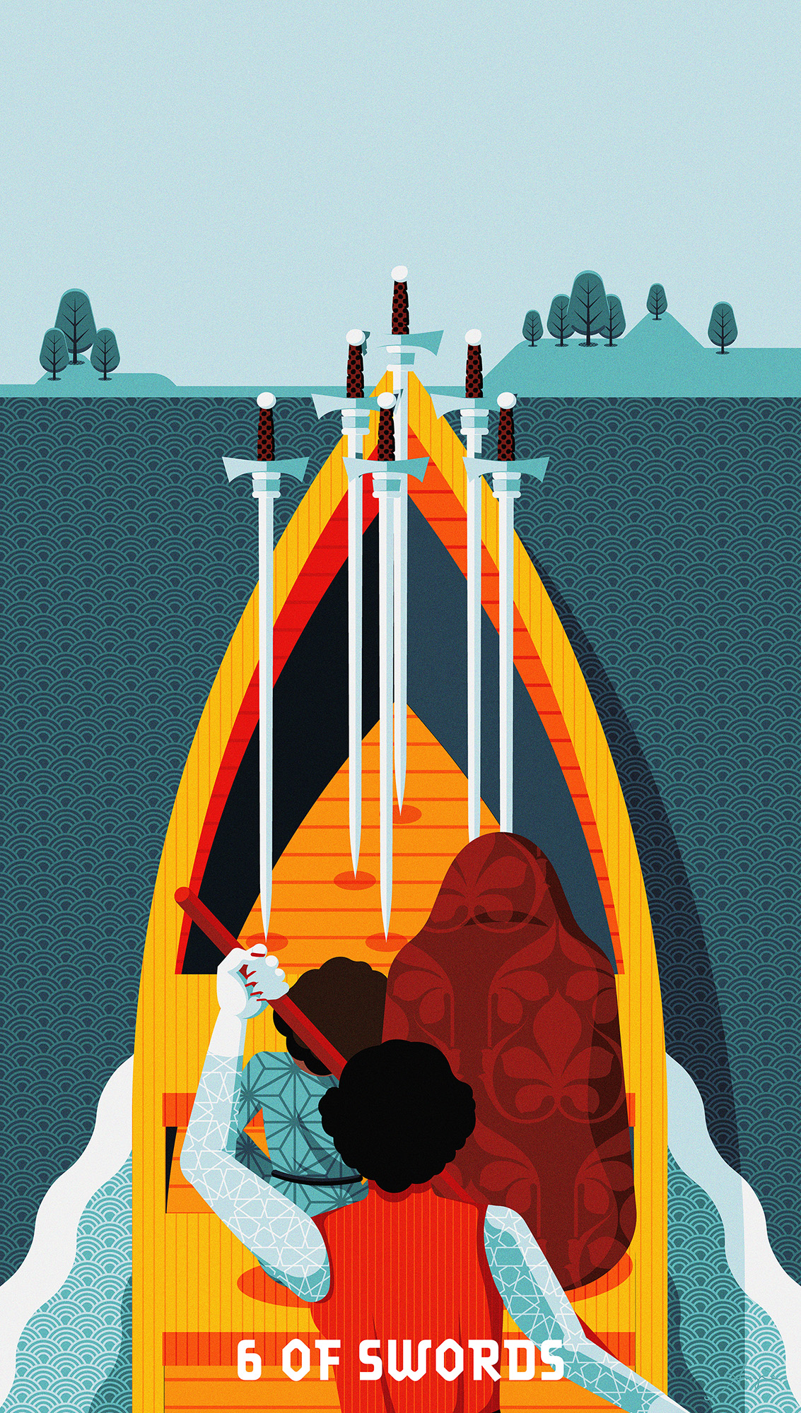 Tarot Deck: 6 of Swords