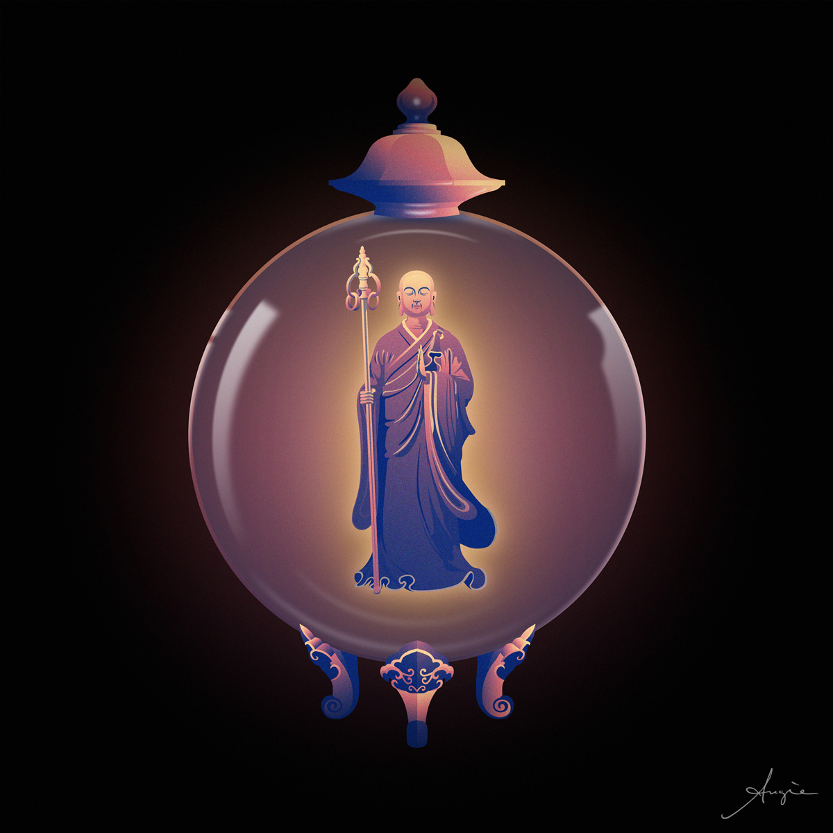 Buddha in a Globe Buddha in a Globe