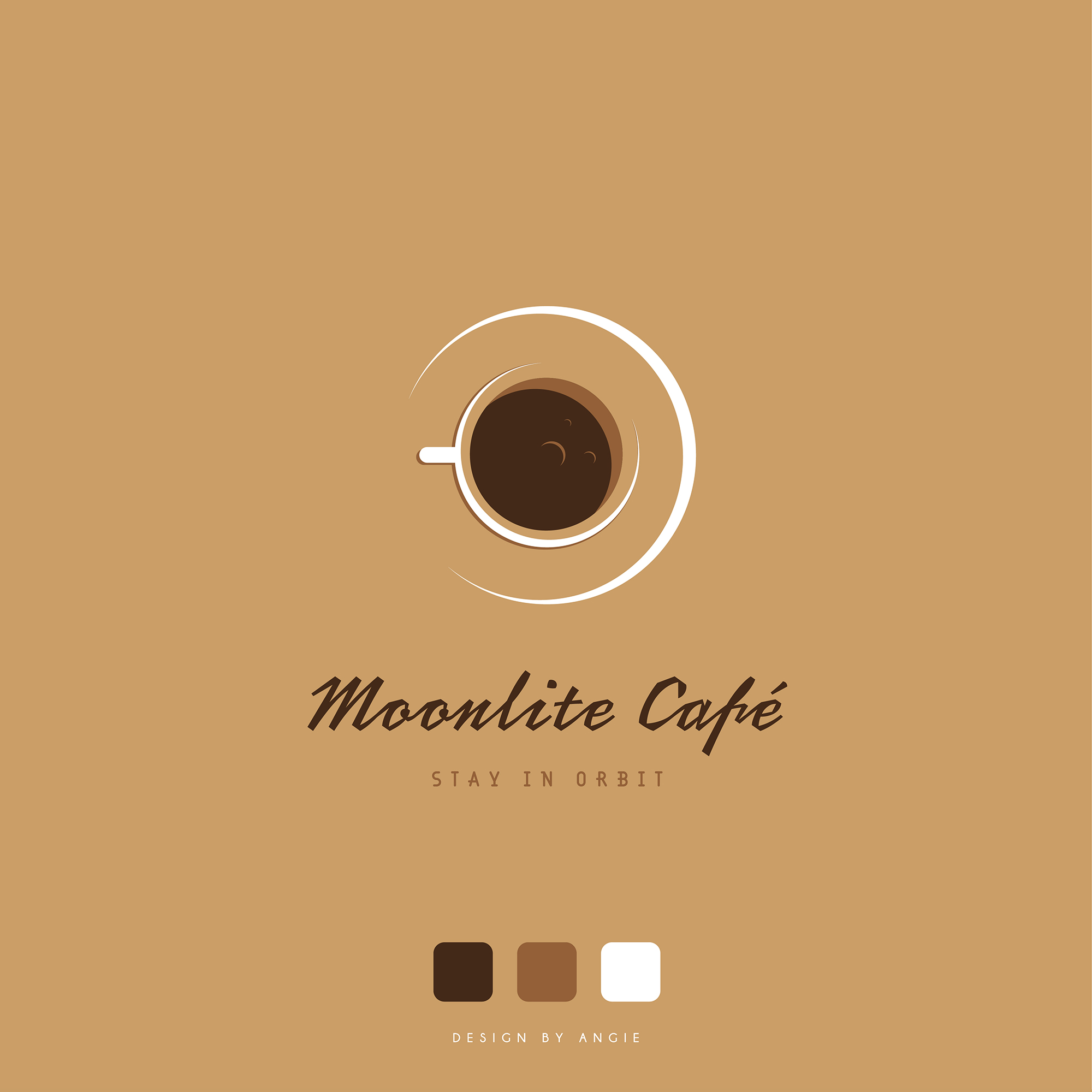 Moonlite Café Logo - Daily Logo Challenge Moonlite Café Logo - Daily Logo Challenge