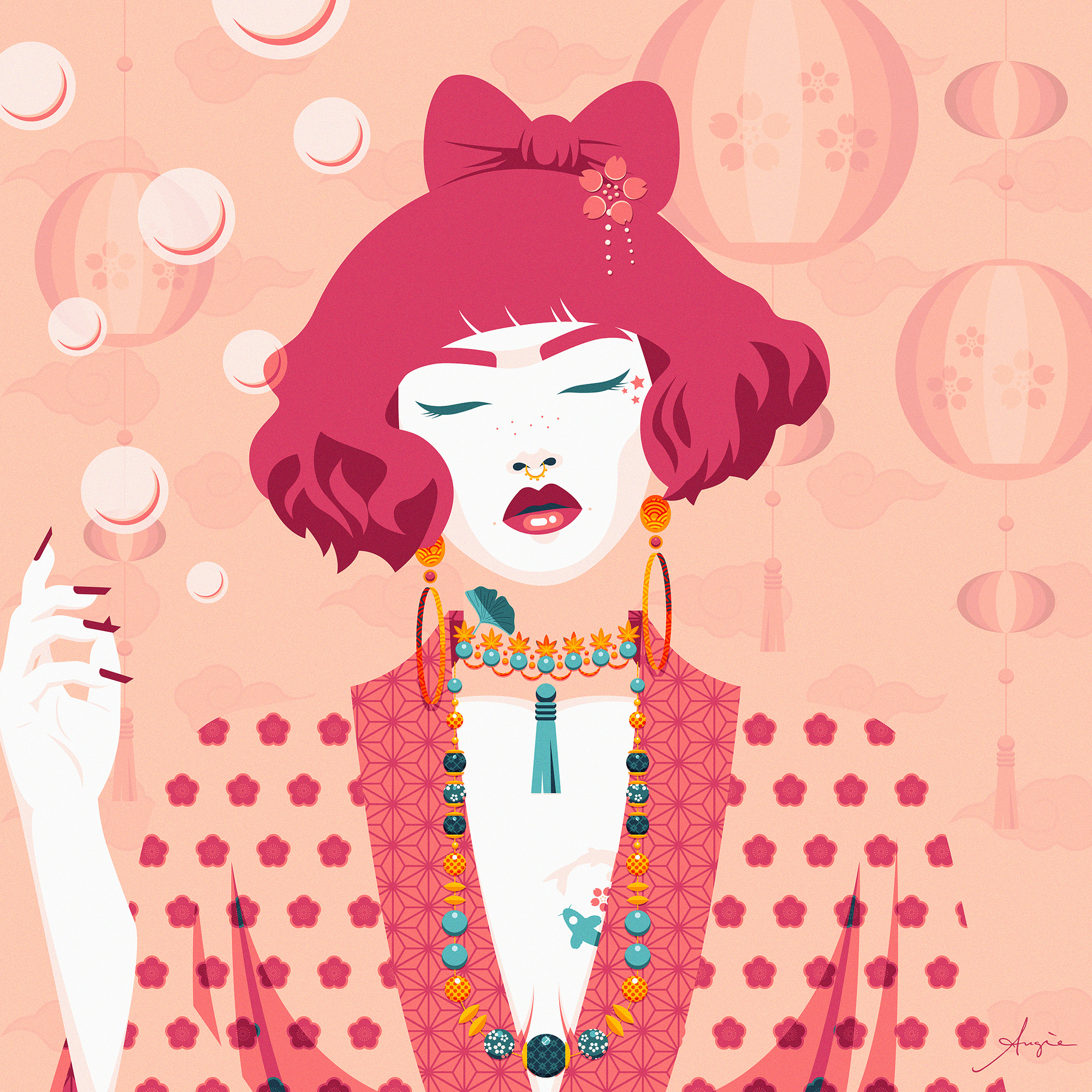 NFT art: Pink Bubble Dreams NFT art: Pink Bubble Dreams